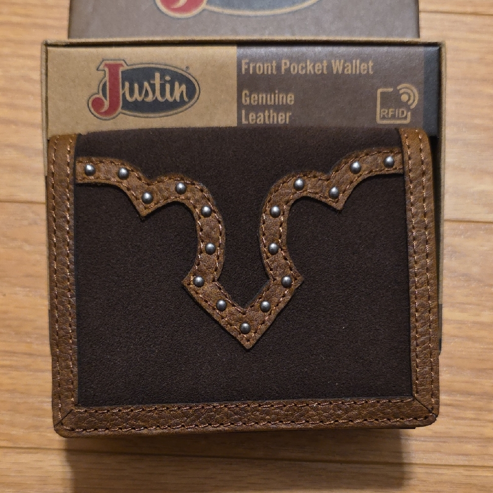 Justin Leather Front Pocket Wallet